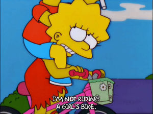bart simpson,lisa simpson,episode 16,season 11,tired,net,chasing,11x16,riding bike