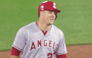 mike trout,claps,sports,baseball,mlb,hit,aww,angels,double,smiles,troutstanding,rbi,i went back on the game to find those two guys because they were my favorites,wwcedit,i would just like to add look at how neal looks at peter