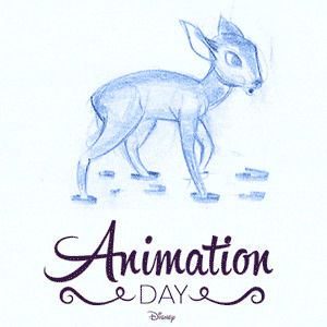 snow day,animation day,disney,cute,snow,story,deer,bambi,baby animal,baby deer,storytelling