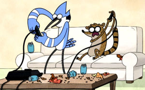 about me,maudit,regular show,rigby,mordecai,rage against the tv