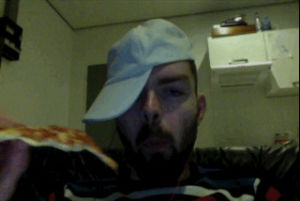selfie,sad,pizza,italian food,pizza and all that,wearing a cap cuz im sad,bad italian food,eating pizza