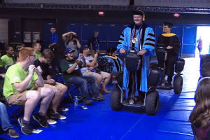 segway,haas,convocation,gvsu,grand valley,grand valley state university,president haas,t haas