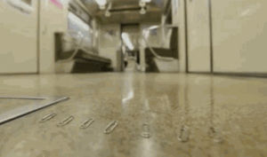 train,interesting,floor,paperclips