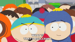 angry,eric cartman,kyle broflovski,what,mad,kenny mccormick,students,craig tucker,mob,receiving their mbes