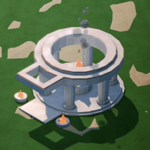isometric,animation,3d,cinema 4d,low poly,temple