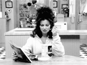 fran drescher,eat your emotions,food,sad,crying,eating,reading,the nanny,comfort eating,eat your feelings