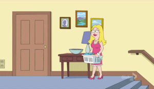 american dad,francine smith,stan smith,falling,stairs,funny pic,rotflol