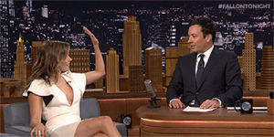 high five,reaction,television,jimmy fallon,celebs,tonight show,relatable