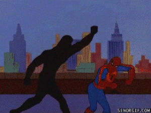 spiderman,celebrities,fight,sad but true,superheros,cartoons comics