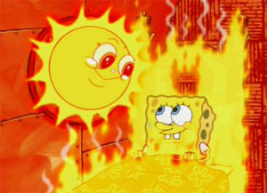 hot weather,spongebob,sunny,spongebob squarepants,hot,sun,heat,heat wave
