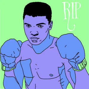 muhammad ali,cassius clay,2016,legend,boxing,butterfly,bee,fighter,cartuna,float like a butterfly sting like a bee