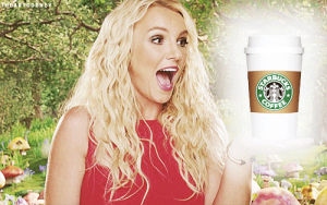 britney spears,excited,coffee,starbucks