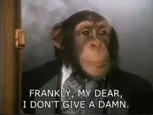 chimp,monkeys,monkey,i dont care,clark gable,gone with the wind,i dont give a damn,chimpanzee,movie quotes