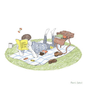 books,picnic,illustration,drawing