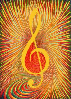 treble clef,inaguration,painting,music,trippy,psychedelic