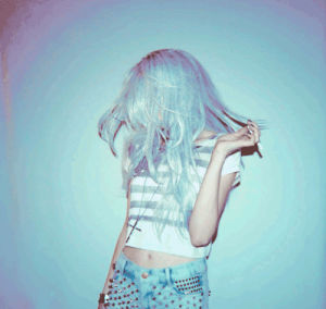 blue hair,girl,hair,blue,spike,pastel goth,crucifix,fashion beauty