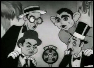 comics,edward g robinson,animation,film,cartoon,walt disney,actors,clark gable,1933,harold lloyd,mickeys gala premiere,story pig
