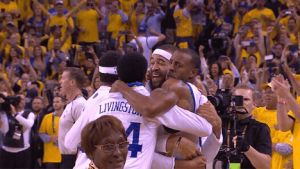 nba,happy,excited,celebration,warriors,golden state warriors,champions,hype,nba finals,having fun,champs,game 5,2017 nba finals,gourp hug,lets go