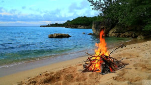 dominican,loop,fire,beach,republic