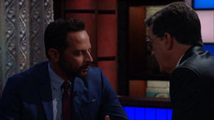sad,stephen colbert,idk,nervous,sigh,smh,late show,nick kroll,shaking head,staring off into the distance