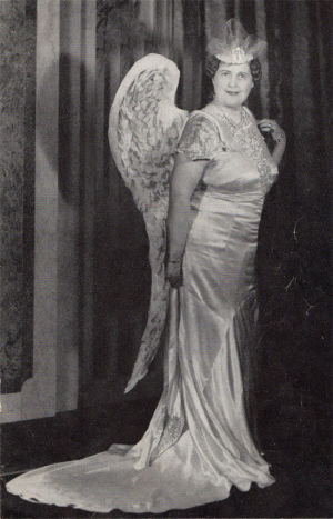 florence foster jenkins,new orleans,flapping,black and white,vintage,singing,singer,wings,opera,photograph,loyola,rare books,archive