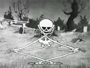 skeletons,skeleton,black and white,halloween,appleperrrrr