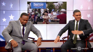 dab,dabbing,bernie sanders,funny,presidential race,tv,dance,lol,the daily show,daily show,trevor noah,sanders,tds,feel the bern,dailyshow,the daily show with trevor noah,thedailyshow,daily show with trevor noah
