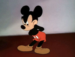 mickey mouse,impatient,40s,disney,hurry up,shorts,angry,1941