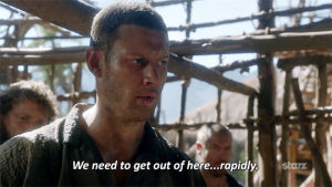 tv,season 3,pirate,starz,gtfo,get out,black sails,03x04,tom hopper,billy bones,we need to get out of here
