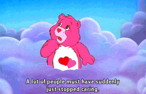 care bears,heart,care bear,sad,i dont care,idc