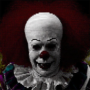 it,clown,loop,color,processing,stephen king,pennywise the dancing clown
