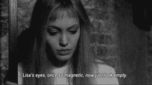 girl interrupted,movies,black and white,angelina jolie,empty