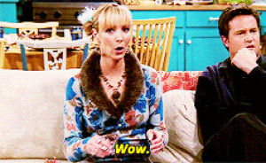 wow,friends,exciting,friends tv,reaction,excited,shocked,lisa kudrow,phoebe buffay