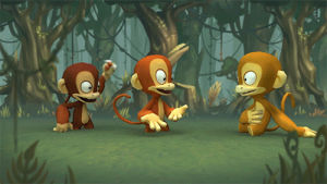 monkey quest,monkey,dance,game,lol,nickelodeon,chicken,video game,computer game,dancing chickens