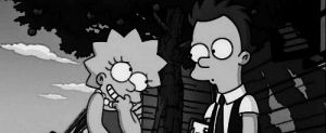media,love,fainting,lisa simpson,tv,simpsons,movies,movie,black and white,animation,laughing,show,graphics,graphic,shows,lisa,cartoons comics