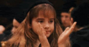 unimpressed,emma watson,harry potter,clapping,hermione granger