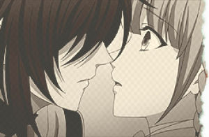Anime kiss anime boy anime couple GIF - Find on GIFER