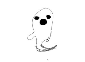 ghost,spooky,halloween,black and white,bampw