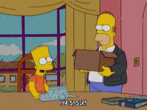 homer simpson,happy,bart simpson,season 20,excited,episode 1,interested,20x01