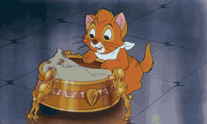 walt disney pictures,eat,cat,cute,disney,kitty,yum,oliver and company