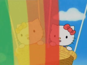 rainbow,hello kitty,cartoons comics
