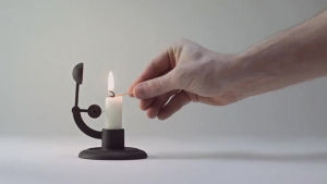 candle,out,burns,put,wick,itself,automatically