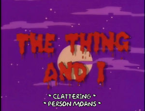 halloween,season 8,episode 1,night,title,8x01,title card,simpsons house,the thing and i