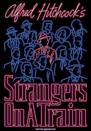neon,movie poster,strangers on a train