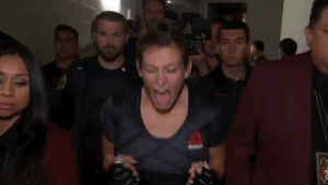 miesha tate,excited,ufc,mma,scream,yell,pumped,ufc 200,walk out,walkout