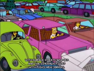 stuck in traffic,homer simpson,season 11,episode 6,frustrated,waiting,trapped,11x06