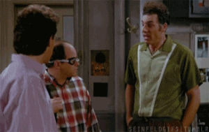george costanza,cosmo kramer,seinfeld,thumbs up,jerry seinfeld,no problem,michael richards