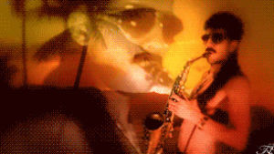 lovey sax man,saxophone,searchlights,seal