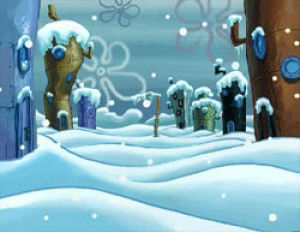 snow,nickelodeon,winter,spongebob,spongebob squarepants,snowing,pineapple
