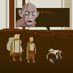 the lord of the rings,gaming,pixel,8bit,oktotally
